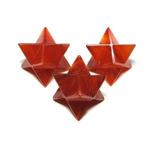 Vente en gros de cornaline rouge Merkaba-cristal de géométrie sacrée à 8 points-cristal d'équilibrage Reiki & Chakra - Product Image 2