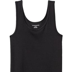 Camiseta sin mangas 100% de algodón para mujer, Top ajustado de Color sólido, camiseta sin mangas barata de alta calidad de verano - Product Image 4