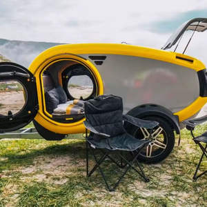 Mejor Remolque de Camping Ligero, Moderno y Expandible Tipo Mini Teardrop, Todoterreno, Familiar, con Capacidad de Carga de 300 kg, 700x400x300 mm - Product Image 1