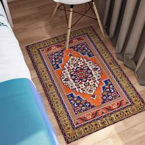 <b>Vintage</b> Pattern <b>Rug</b>, Orange <b>Rug</b>, Floral <b>Vintage</b> <b>Rug</b> Design <b>Rug</b>,Chenille <b>Rug</b> - Product Image 5