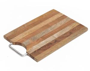 Grande planche à découper avec poignée en acier, surface extra épaisse, idéale pour la découpe intensive, le service et l'utilisation professionnelle en cuisine - Product Image 3