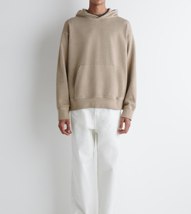 Hombres de gran tamaño lavado con ácido sudaderas con capucha de peso pesado de algodón Streetwear pulóver sudaderas a granel personalizado en blanco al por mayor - Product Image 3
