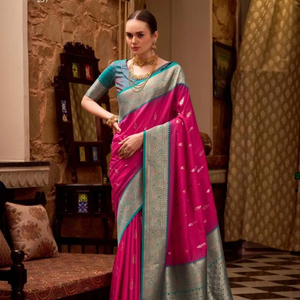 Exclusive Gatha Soft Silk <b>Designer</b> Saree Collection for Casual Weddings and Parties Full <b>Catalog</b> Available at Wholesale Rate - Product Image 1