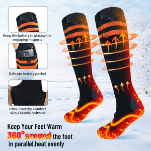Chaussettes chauffantes électriques pour hommes et femmes, contrôlées par application, rechargeables, pour le camping en plein air, le ski, la pêche en hiver - Product Image 5