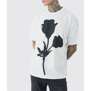 T-shirt pour homme en gros avec logo personnalisé, 100% coton, tee-shirt décontracté uni, OEM ODM, impression personnalisée - Product Image 1
