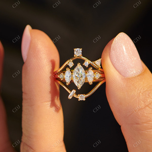 Anillo de boda de oro Real de 18K para mujer, banda de boda personalizada con diamantes cultivados en laboratorio pulido - Product Image 6