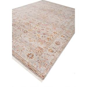 Alfombra de Lana Anudada a Mano Erbe, Color Taupe Medio/Dorado Medio, Patrón de Medallón 3D, Suave, 9x12 pies, para Sala de Estar, Pasillo, Entrada - Product Image 2