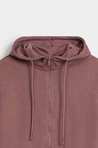 Sweat à capuche zippé pour femme en coton doux, style sportif et décontracté pour l'extérieur - Product Image 2