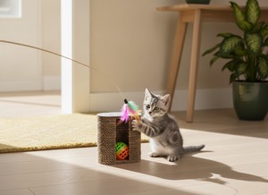 Rascador para Gatos de Cartón Clásico, Ecológico y Duradero con Pelota # 1 - Product Image 3
