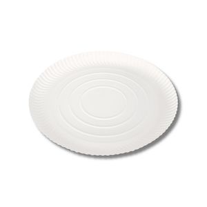 Assiette à pizza ronde en carton blanc jetable écologique personnalisable Made in Italy taille différente prête à expédier - Product Image 1