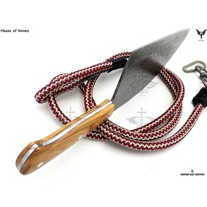 Couteau de cuisine personnalisé Damas avec manche en bois vif Gaine en cuir robuste Fait à la main Chef Cleaver DIY OEM Support - Product Image 4