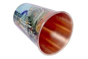 Verre en cuivre pur imprimé unique avec des motifs religieux spirituels pour le but de cadeau d'anniversaire de mariage à un prix abordable - Product Image 5