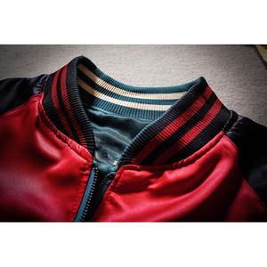 Original de haute qualité OEM Designer Outdoor Men Luxury Letterman Custom Logo Leather Patchwork Bomber Varsity Jacket - Product Image 2