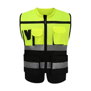 Customized Reflective Safety Jacket High Visibility Safety Vest Colorful Construction Workwear Vest Safety
