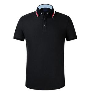 2024 hombres de alta calidad antiarrugas para camiseta Polo patrón sólido tela impresa con decoración bordada precio al por mayor - Product Image 1