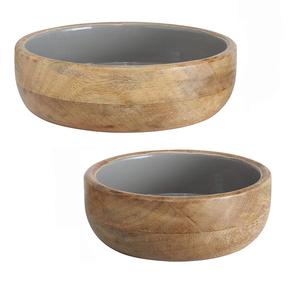 Bol de service en bois d'acacia moulé, fait à la main, Design Unique de luxe, bol de service alimentaire et de riz - Product Image 4