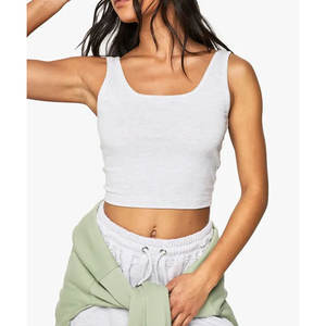 Conjuntos de pantalones cortos de dos piezas personalizados, conjuntos de pantalones cortos de algodón 100% y camisetas sin mangas, traje de jogging para mujer, conjuntos cortos de dos piezas - Product Image 4