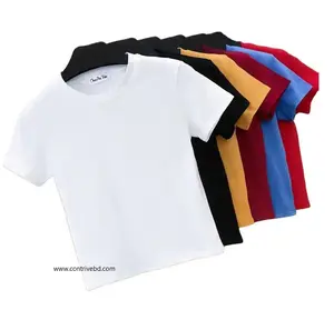 100% Cotton Super soft Pima Cotton short sleeve Plain Color OEM with pattern O neck women's T shirt