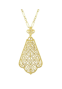 สร้อยคอจี้เงินแท้ทรงใบไม้หยักประดับเพชรซิคอนชุบโรเดียมสไตล์วินเทจสำหรับงานหมั้นและงานแต่งงาน - Product Image 4