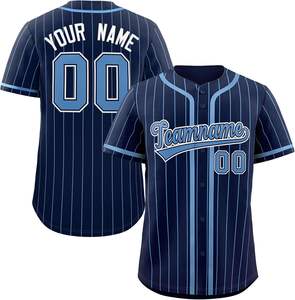 Jersey de béisbol de tela transpirable, camisa de softball para jóvenes abotonada, malla de secado rápido, diseño personalizado, Sarga de aparejos bordados - Product Image 3