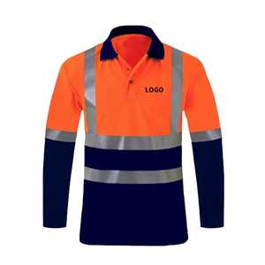 Chemises polo haute visibilité sur mesure en gros, nouveau design, grande taille, avec bande réfléchissante, manches courtes, chemises à séchage rapide pour le travail - Product Image 4