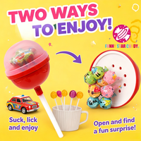 Conteneur de bonbons géants en gros, sucettes, bonbons durs, personnalisés OEM, en plastique, à assembler soi-même, cadeaux surprise pour fêtes d'enfants