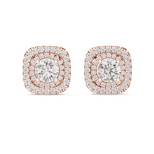 Pendientes de Oro con Moissanita de Corte Asscher, Hechos a Mano, Creados en Laboratorio, Plata de Ley 925, Certificados por Terceros, Peso Personalizable - Product Image 6
