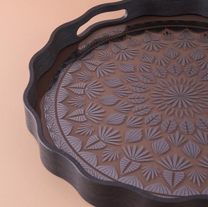 Nouveau plateau de service en émail de conception personnalisée en bois pour le service de café et les assiettes de décoration pour la maison - Product Image 4