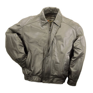 Chaqueta Bomber de cuero americano para hombre, Cazadora Bomber de cuero de la Unión, personalizada, lisa, venta al por mayor - Product Image 2