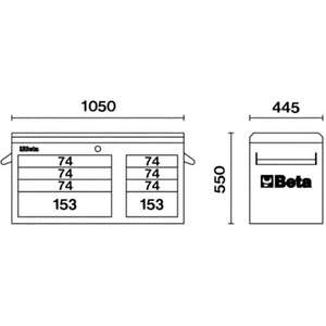 BETA Coffre à outils vide Armoires à outils pratiques et durables pour l'organisation et le stockage - Product Image 4