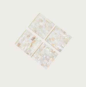 Sous-verre décoratif en nacre, support pour bougie chauffe-plat en coquille de nacre, style européen, durable, impression de logo personnalisée en relief, vente en gros - Product Image 2