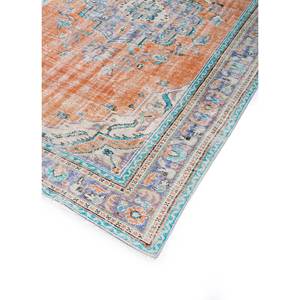 Alfombra de Lana Anudada a Mano Roja y Naranja Vintage, Alfombra Grande de Jaipur US Pae-2653 con Patrón de Medallón para Sala de Estar, Nueva para Uso Doméstico - Product Image 2