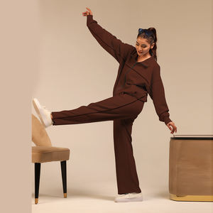 Ensemble assorti classique et confortable pour femmes Wida Sports avec option de logo personnalisé, marron foncé, article en vente, vente flash - Product Image 5