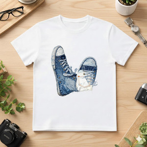 T-Shirt Unisex 100% Cotone 210GSM, Abbigliamento Casual, Maglietta Personalizzata con Stampa Serigrafica di Rose, Taglia 2XL, Disponibile Stampa DTG Compressa - Product Image 1