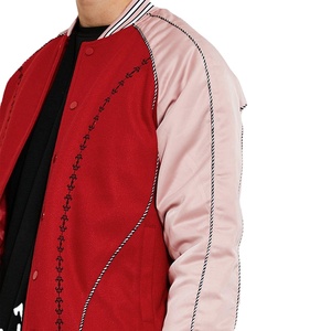 ออกแบบแจ็คเก็ตสปริงบอมเบอร์ของคุณเองสำหรับผู้ชาย พร้อมโลโก้สั่งทำด้านหน้า สีพื้น แจ็คเก็ตผู้ชายระบายอากาศได้ดี - Product Image 5