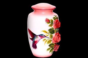 Urnes funéraires de nouvelle conception, en métal, en marbre, en laiton moderne, en aluminium, en verre, urne unique pour enterrement, urne en forme de rose - Product Image 3