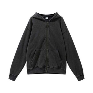 Sudadera con capucha lavada con ácido de gran tamaño para hombre Vintage French Terry Basics 100% Sudadera de lana de algodón Streetwear con logotipo bordado - Product Image 2