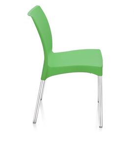 Silla de cafetería convertible de metal y plástico de diseño minimalista para uso en comedor o muebles para el hogar - Product Image 3