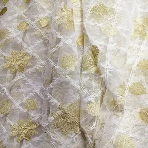 Individuelles neuestes kleid Stoff Spitze afrikanisches Sequin Stoff Spitze mit Stickerei Spitzenstoff für Kleid für Damen Hochzeit Kleid