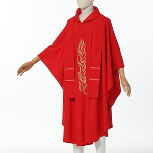 เสื้อคลุมยาวถึงข้อเท้าแขนยาวแบบชนเผ่าผ้าฝ้ายสำหรับเครื่องแต่งกายสวดมนต์ในโบสถ์ - Product Image 5