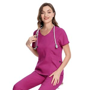 2025 vente en gros femmes gommage uniforme vendeurs Blouses femme infirmière uniforme conception infirmière Stretch gommage survêtement ensembles ensembles uniformes - Product Image 3