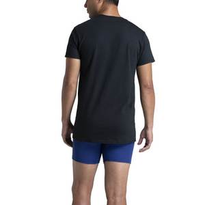T-shirt basique à col rond pour hommes 100% coton, couleur unie, hauts classiques de haute qualité avec motif lavé, tenue quotidienne décontractée - Product Image 6