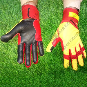 Formation professionnelle de softball Gants en cuir multicolores Manchette longue Tailles pour adultes et jeunes Gants de frappeur Gant de conception personnalisée - Product Image 1