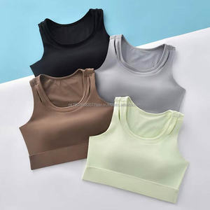 High Support Running Sport <b>Bra</b> Lightweight Breathable Spandex/Nylon Four-Way <b>Stretch</b> Quick Dry Shockproof Women's U-NECK - Product Image 4