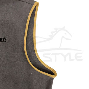 Chaleco polar gris 330GSM chaqueta de caza sin mangas bordada personalizada al por mayor chaleco al aire libre a prueba de viento - Product Image 2