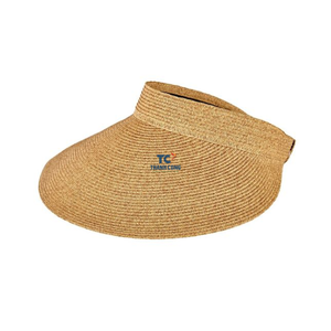 Vietnamien en gros extérieur été tricoté à la main Protection solaire grand bord raphia chapeau de paille bambou rotin - Product Image 6