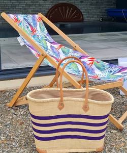 Grand panier de plage en paille, sac de plage marin, sac de plage en raphia, grand sac fourre-tout - Product Image 3