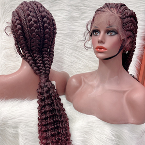 Peluca trenzada de pelo africano para mujer, pelo sintético corto estilo Dread de África, de buena calidad, venta al por mayor - Product Image 1