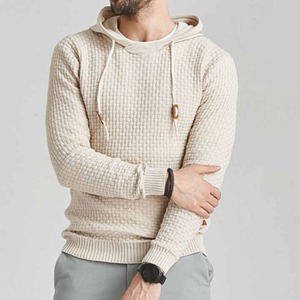 Sudadera de algodón 100% para hombre con capucha y bolsillo Sudadera de punto transpirable Diseño de estampado tejido de alta calidad en venta - Product Image 3