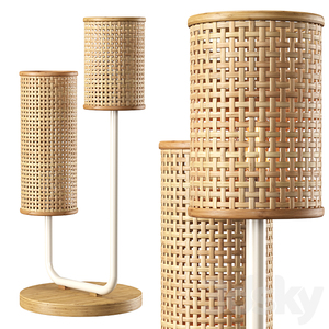 handmade customized design white Table Lamp Rattan table lamp cane desk lamp <b>decorative</b> and <b>lighting</b> with creative weaved design - Product Image 2